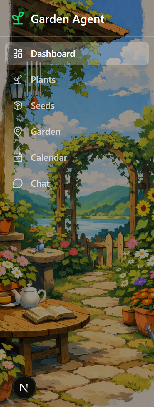 Garden Agent sidebar